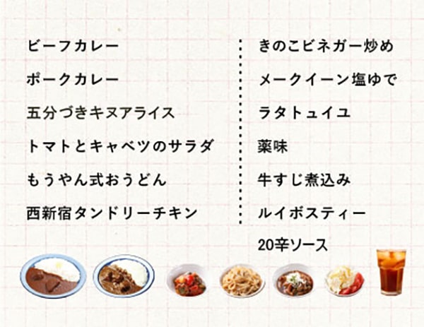 ビュッフェ形式ケータリングメニュー